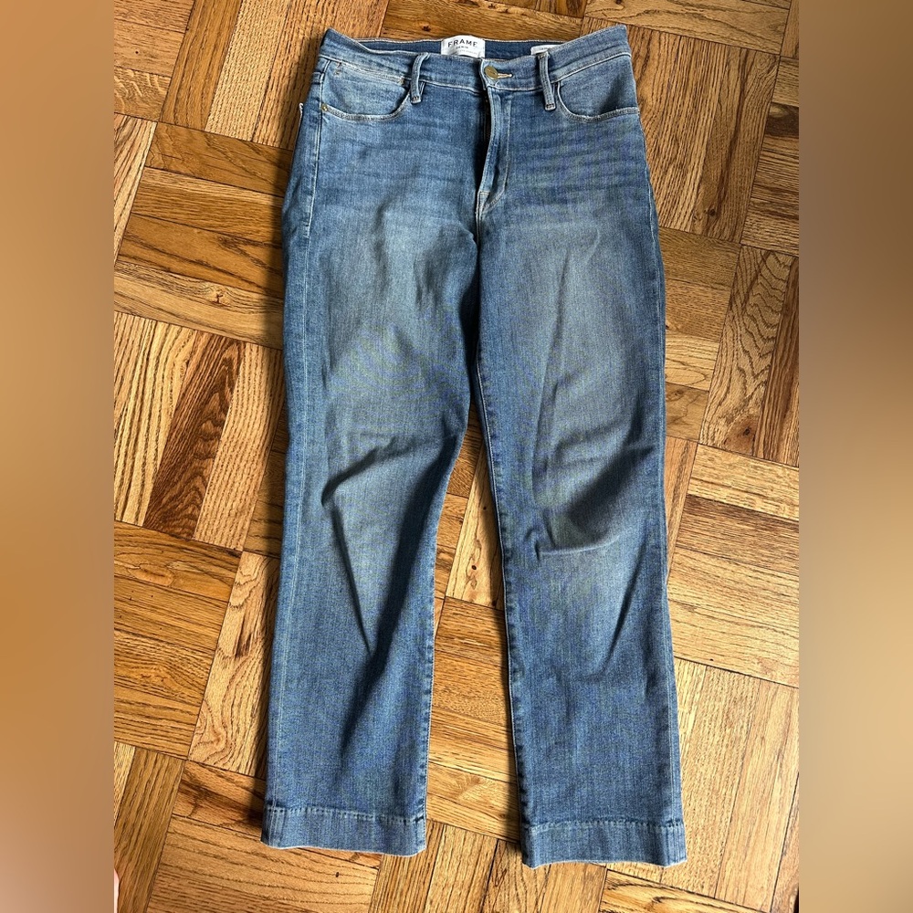 Frame Denim Women's Le High Straight Leg stretch Blue Jeans